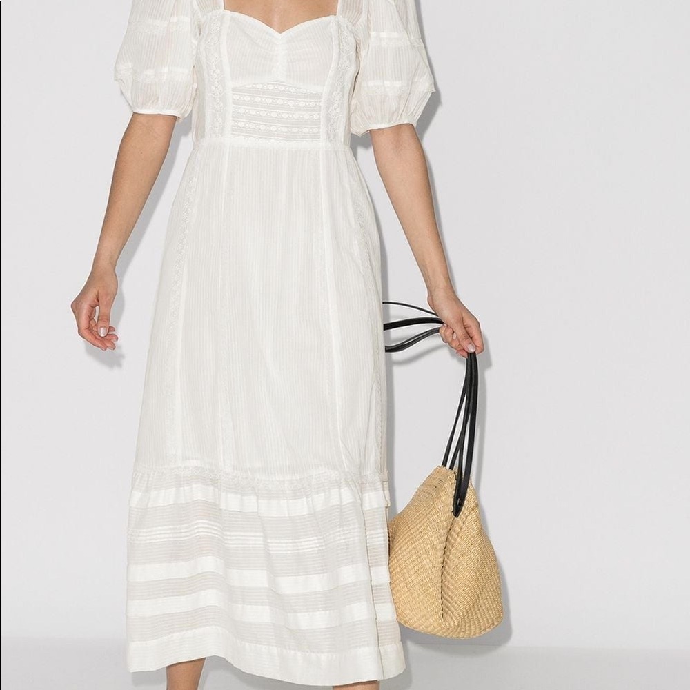 Reformation White MIDI Dress